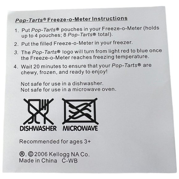 New Kellogg's POP TARTS Freeze Em & Eat Em 2006 Storage Container Color Changing - Picture 7 of 8